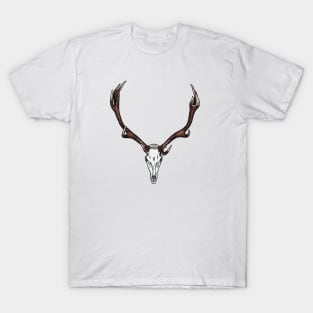 Skull and antlers of an elk T-Shirt